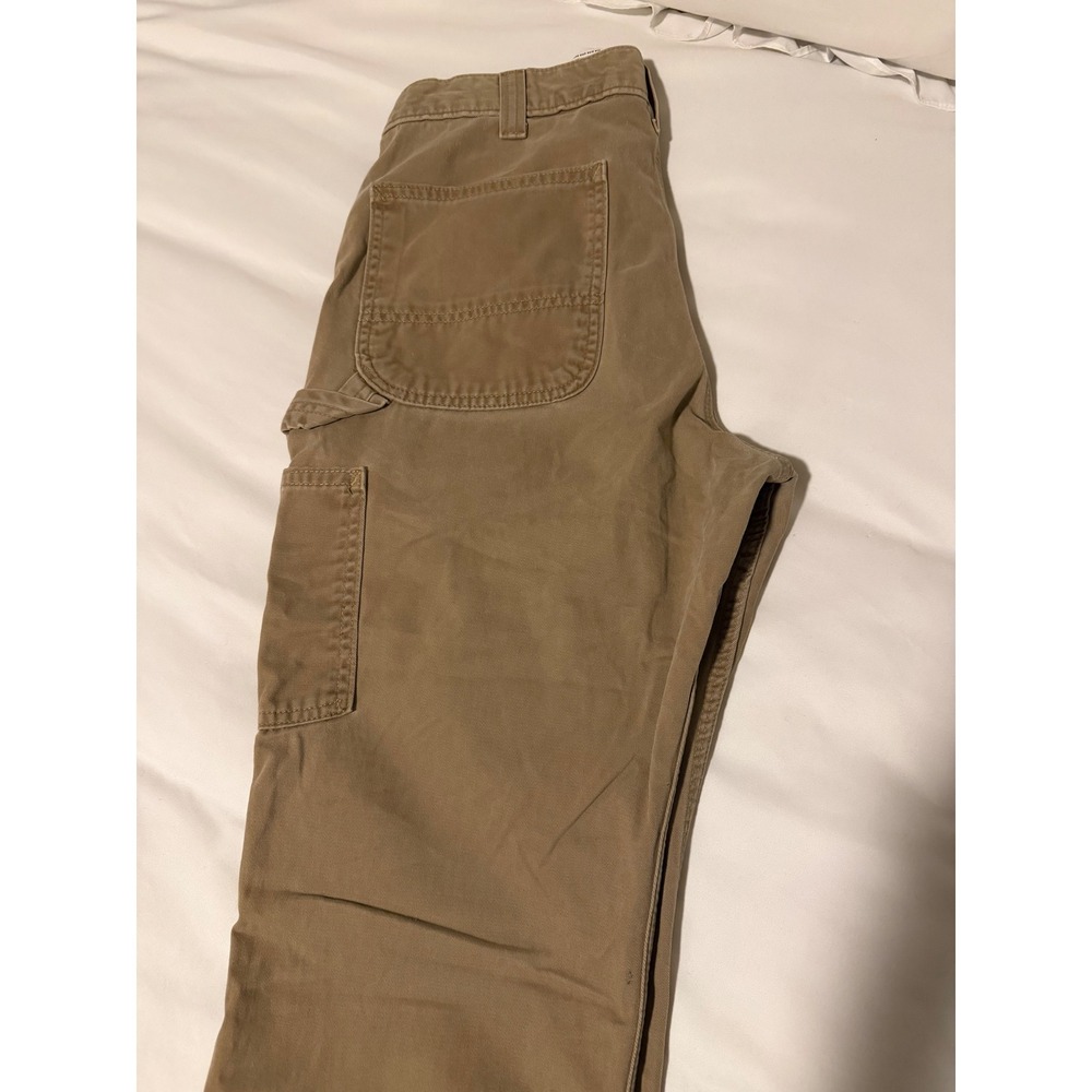 Carhartt Relaxed Fit Carpenter Work Pants Khaki Men 33x30 B324 DKH - Picture 5 of 7